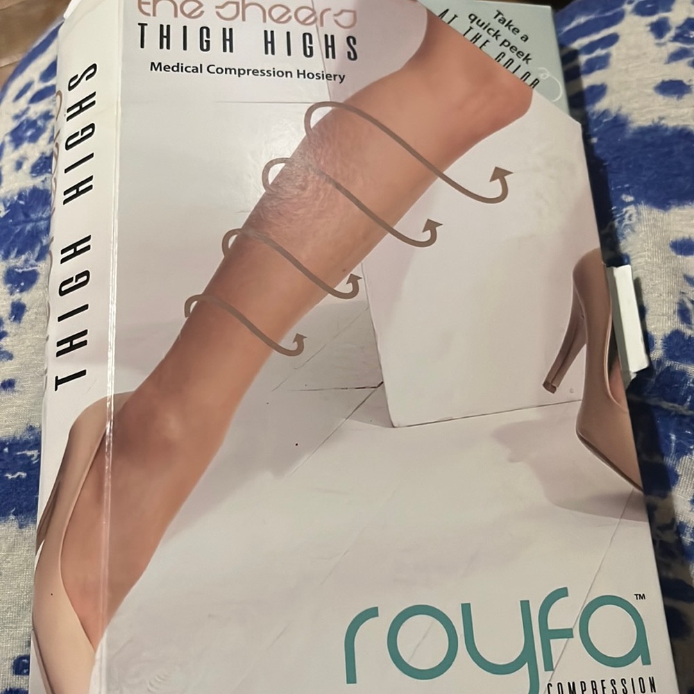 Thigh highs medical compression hosiery